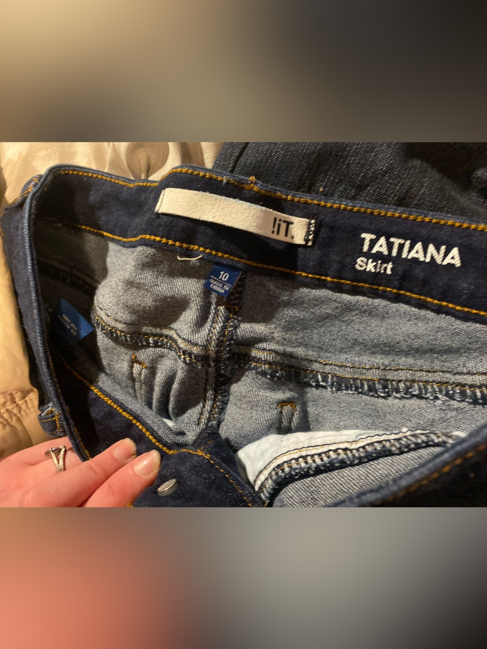 !it jeans Tatiana Pencil Skirt in Dark Indigo Blue